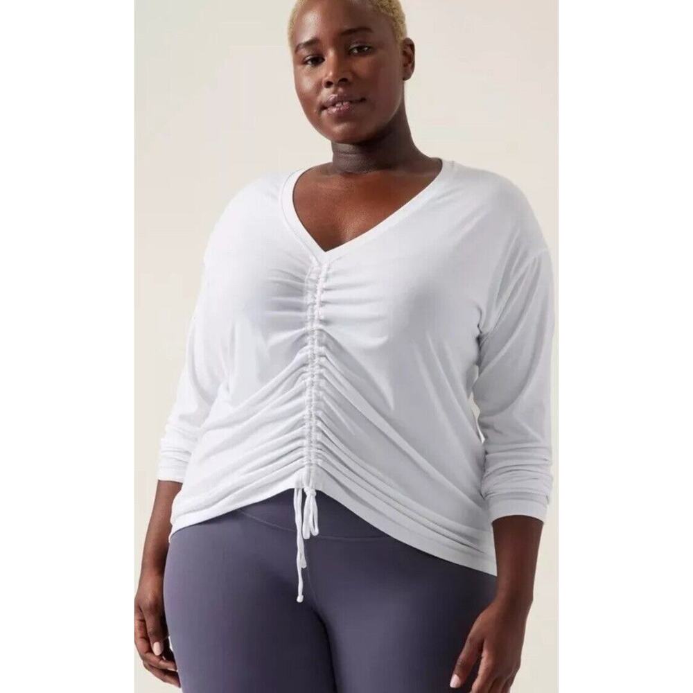 Athleta Crossover Ruched & Stratus Tops Size 3X NWT $139 Value LOT OF 2 Basics - Picture 10 of 10